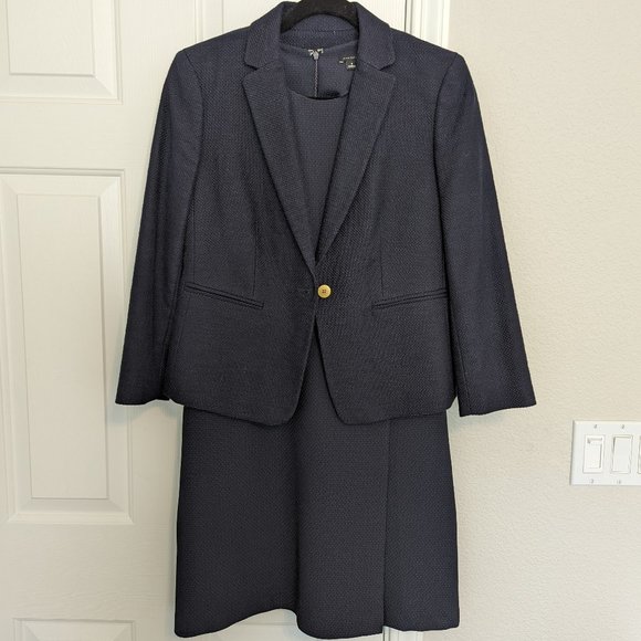 Ann Taylor, size 4, navy blue dress with matching jacket - Picture 1 of 6